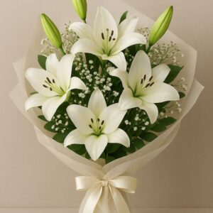 fresh lily flower bouquet